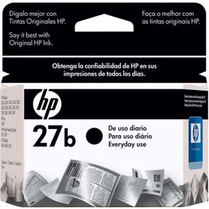 Cartucho 27 Preto Every Day C8727BB 10ml - HP.